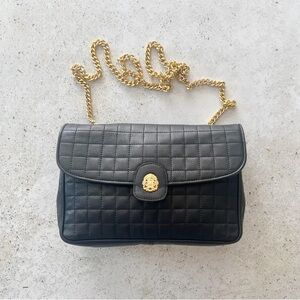 🖤 CELINE Quilted Leather Shoulder Bag Purse
